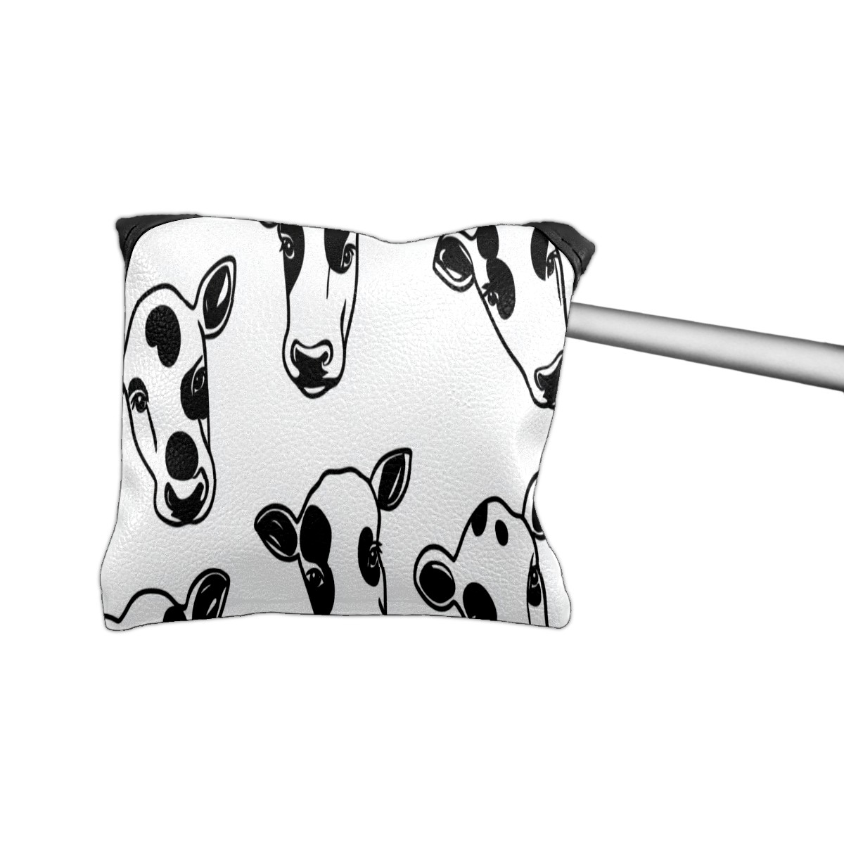 Golf Mallet Putter Cover Premium Leather Waterproof Golf Putter Head Cover with Magnetic Closure Cow Head