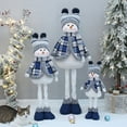 thumbnail image 4 of Christmas Standing Figurine Doll for Holiday Ornament Lovely Snowman Appearance Wearing Scarf & Hat Centerpiece Decor, 4 of 9