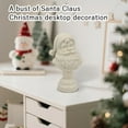thumbnail image 5 of FYHALE Santa Bust Sculptures Christmas Tabletop Decor, White Santa Claus Head Statue Resin Figurine Christmas Home Ornament for Tabletop Bookshelf Bedroom Office, 5 of 7