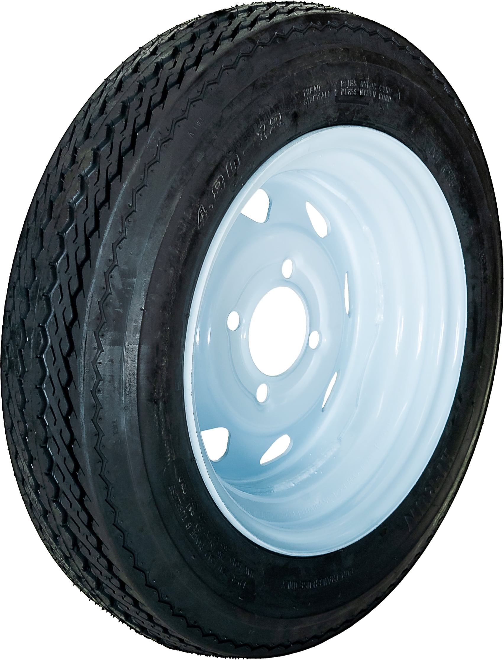2 x 4.80/4.00 x 8" Trailer Wheels & Tyres 4 Ply Road Legal 8 Inch Rim 115mm PCD 