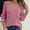 Pink, variant on JUSLIO Women Tops Casual Solid Shirts Fashion Long Sleeve V Neck Shirts Pink L
