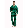 thumbnail image 3 of GLOBAL Men's Long Sleeve Flannel Pajamas Sets 100% Cotton Sleepwear Top and Bottom, Size S-3XL, 3 of 5