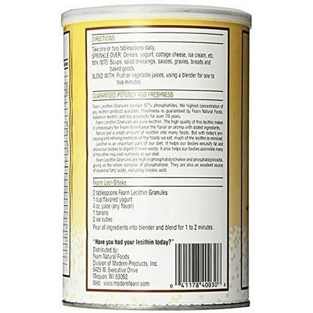 Fearn Great Taste Lecithin Granules, Unsaturated Fatty Acid, 16oz, 2-Pack