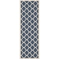 thumbnail image 1 of Safavieh Courtyard Navy Indoor Outdoor Rug - Runner 2'3" x 12', 1 of 5