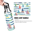thumbnail image 4 of Yayeee 20oz Insulated Water Bottle Double Wall Stainless Steel with Flip Straw Lid, Colorful Sailboats, 4 of 7