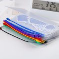 thumbnail image 4 of YINKUU 12PCS/set Binder Pockets A6 Binder Zipper Folders for 6-Ring Notebook Binder Transparent Loose Leaf Pouch Document Filing Bags, 4 of 18