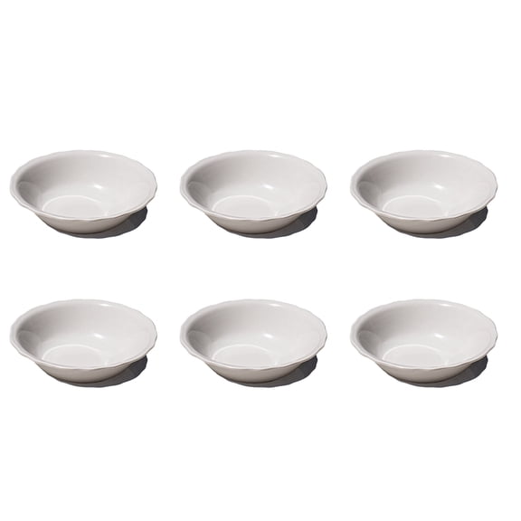 Scallop NewWave Melamine Low Bowl - Cream - 7.9" - Set of 6