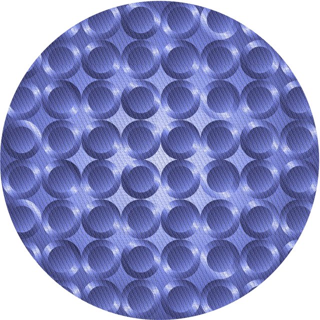 Ahgly Tapis Rond Lavable en Machine Intérieur Transitionnel Bleu Ciel, 3 Pieds Rond
