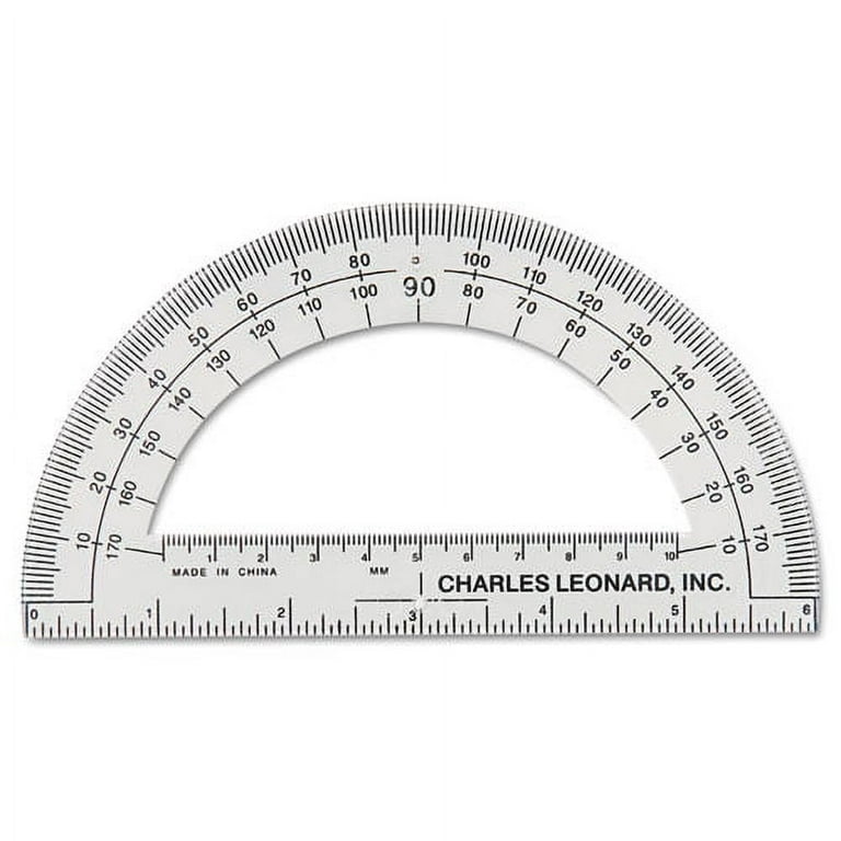 Open Center Protractor, Plastic, 6 Open Center Protractor, Plastic, 6