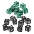 thumbnail image 1 of Juego de Dados Acrílicos de 20 Piezas, Accesorios de Juego de Cartas de de 16 Mm para Mazmorras Y Dragones Verde y negro Macarena Juegos de rol Dados, 1 of 8