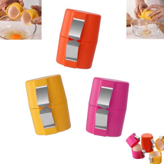3 Pcs Egg Shell Opener Tool, Stainless Steel Easy Egg Cracker Peeler for Raw & Hard Boiled Eggs Kitchen Gadget Egg Accessory