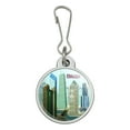 thumbnail image 1 of Chicago Hancock Building Willis Tower Cloud Gate Bean Jacket Handbag Purse Luggage Backpack Zipper Pull Charm, 1 of 4