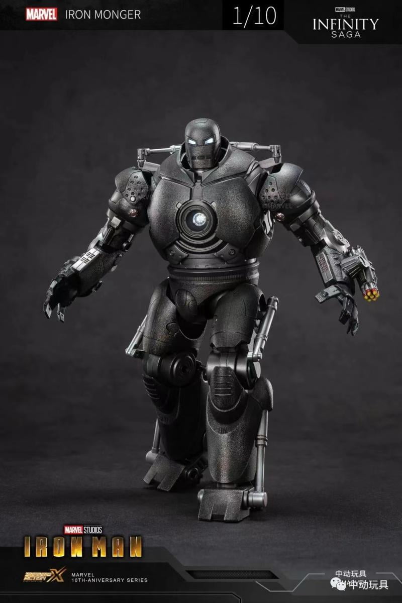 Zhongdong Toys 10th Anniversary 1915-01 1/10 Scale Iron Monger 9 Inch Collector Iron Man Action Figure
