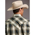 thumbnail image 2 of Men's Stetson Shirt Snap 2 Pocket Plaid Ranch Dobby - Brown, 2 of 3