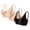 Beige&Black, variant on Mgmyaa Women's Push-Up Bralette Bra Without Underwire Buttery Soft Regular Fit Spaghetti Straps Hook & Eye Closure Solid Color Yoga Bra 3-Pack for Daily or Sport