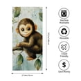 thumbnail image 4 of ZFLMY Large Beach Towels for Travel and Beach - Monkey Branch Leaves Print, Ultra-Soft Microfiber for Bathroom, Yoga, Camping, Hiking, Oversize 55.1x27.6 Inches 55.1x27.6in, 4 of 7