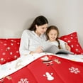 thumbnail image 4 of Castle Fairy Santa Claus Girl 7 Pieces Bedding Comforter Set,Christmas Deer Full Bedding Set Lightweight,White Red Fitted Sheet Flat Sheet,Microfiber Bedroom Decor, 4 of 7