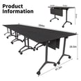 thumbnail image 2 of Conference Table 6ft,Folding Conference Room Table on Wheels,Mobile Flip Top Training Tables for Office,Meeting(6,Black,71" D X 23.6" W X 29.5" H), 2 of 7