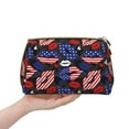 thumbnail image 4 of Xecao American With Lips Print Fashion Makeup PVC Bag Large Capacity Travel Cosmetic Bag for Women Organizer Toiletry Clutch, 4 of 8