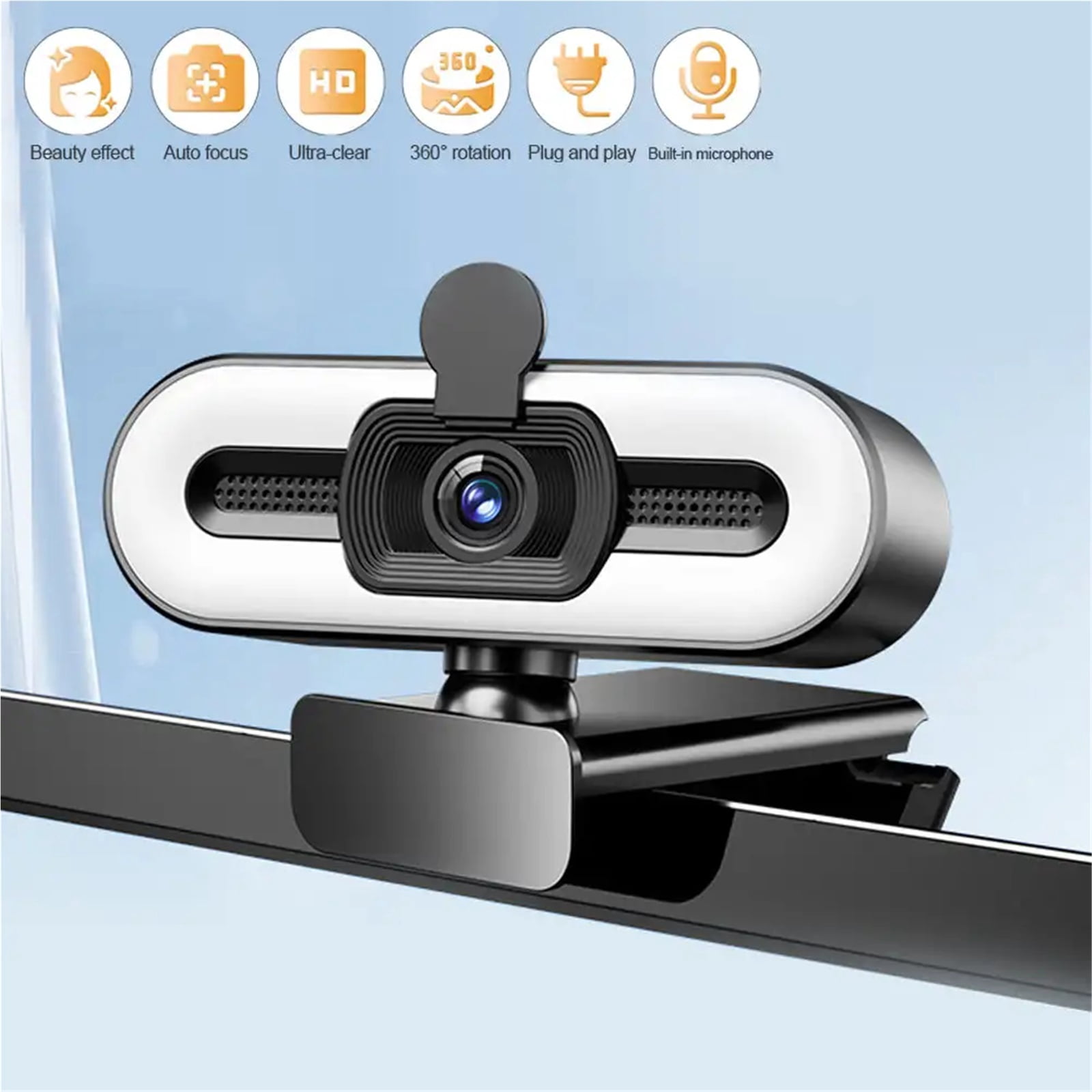 Full HD 1080P 2K 4K Webcam with Microphone PC Laptop Auto  Webcam Live Streaming Flexible Live Broadcast and Light Webcams
