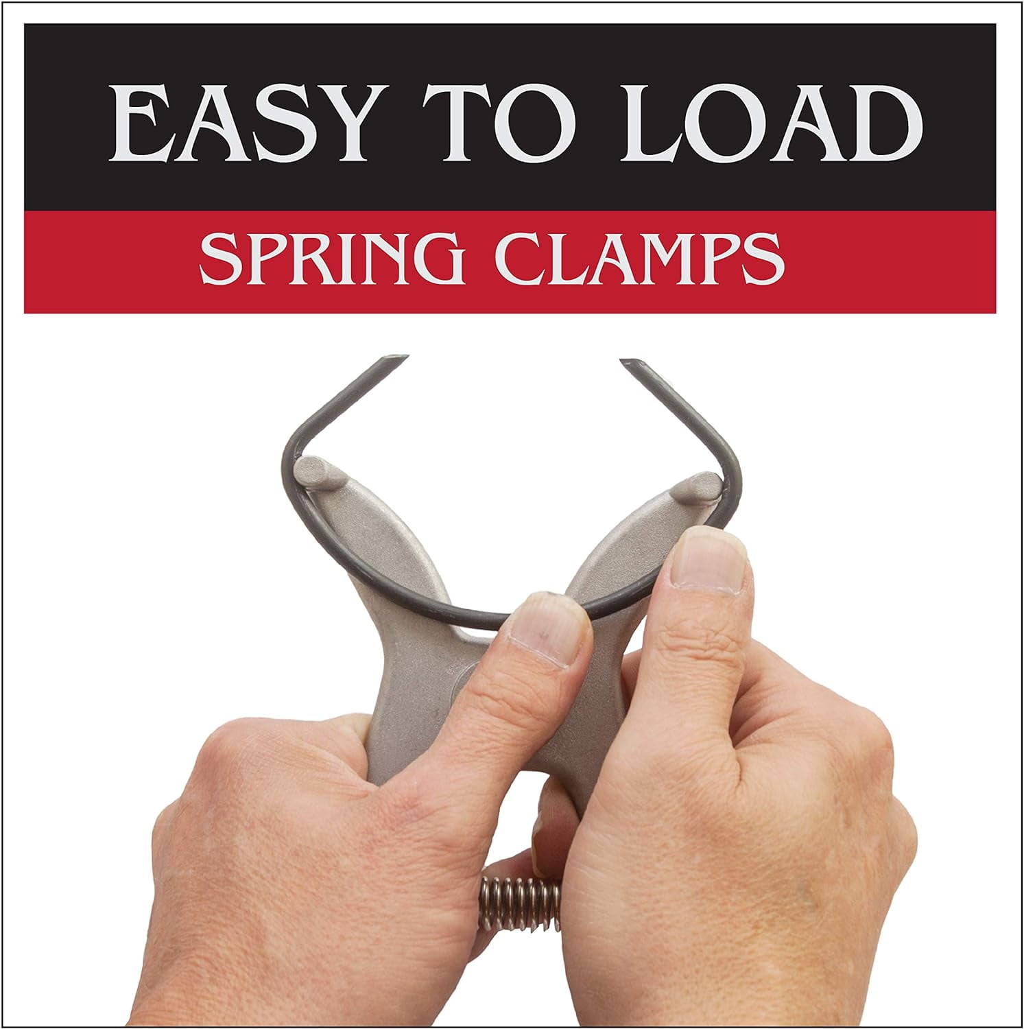 Spring Miter Clamp 25 Piece Set with 24 Assorted Size Spring Clamps and 1 Easy to Load Spring Tensioned Pliers for Woodworking Frames, Moulding & 45 Degree Corner Clamping