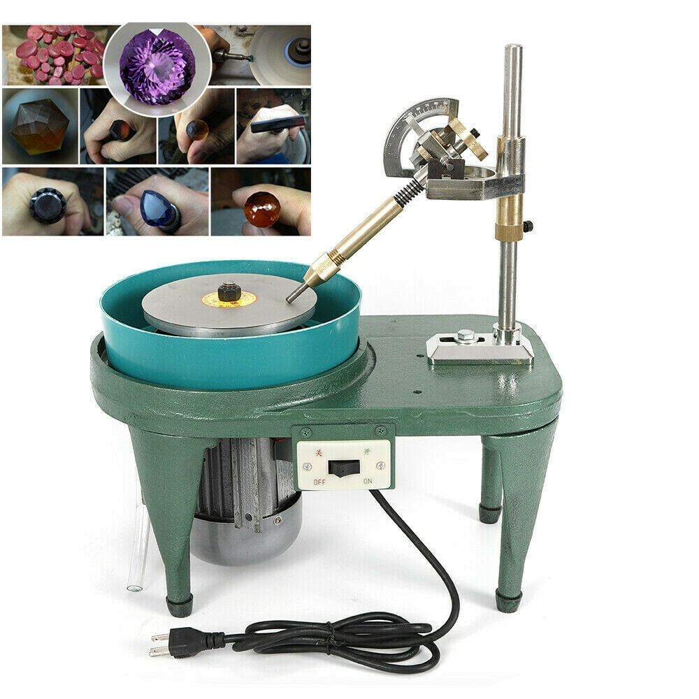 Gem Faceting Machine Adjust Speed Jewelry Gemstone Polisher Jade Flat