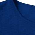 thumbnail image 4 of Largo Vestido Casual Multi-Color Suelto de Lino Cuello Redondo Primavera Vestido de Verano, Vestido de Lino Casual para las Mujeres Vacaciones Diarias, 4 of 7