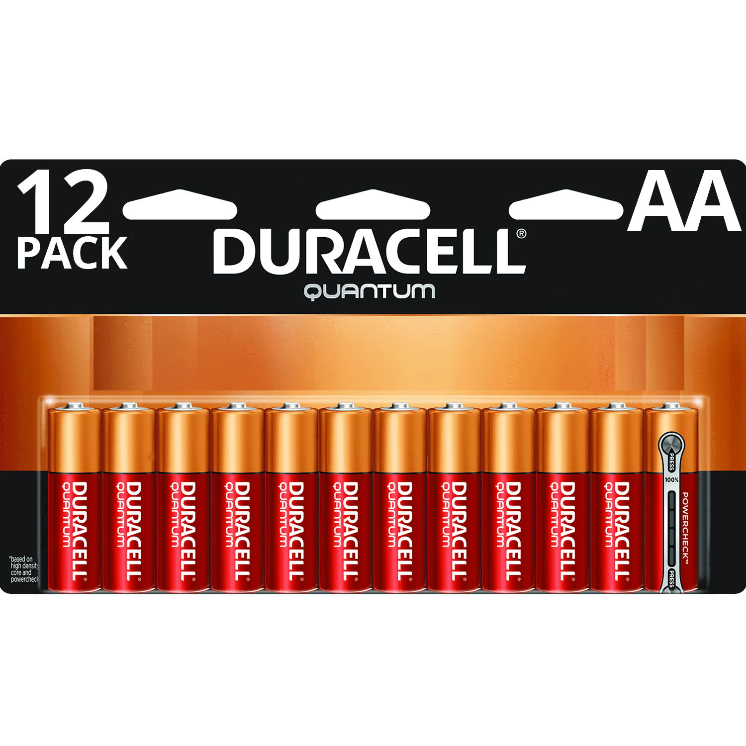 Duracell Quantum Alkaline AA Batteries with PowerCheck, 12 Pack .