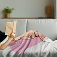thumbnail image 3 of Pin up Girl Soft Flannel Fleece Blanket, Hand-Drawn Effect Smiling Blonde Girl in Vintage Pin up Style on Heart Backdrop, Cozy Plush for Indoor and Outdoor Use, 50" x 70", Multicolor, by Ambesonne, 3 of 5