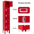 thumbnail image 3 of KAER Metal Locker with 5 Doors 66“ Storage Locker for Employees andstudent with Card Slot Lockable Steel Locker for School Gym Home Office Staff, 3 of 7