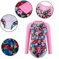 thumbnail image 7 of Kkkded Girls Swimsuits Long Sleeve One Piece Swimming Suit Printing Swimwear Sport Beach Bathing Suits Swimwear with Zipper for Kids Toddler Baby 4-12T, 7 of 7