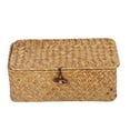 thumbnail image 4 of Seagrass Storage Basket Rectangular Seagrass Basket Woven Rectangular Basket Bins Natural Seagrass Storage Basket Woven Storage Box Natural Seagrass Storage Basket Woven, 4 of 8