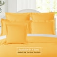 thumbnail image 4 of (2 pack) Nestl Pillow Sham Set of 2, Premium 1800 Series Double Brushed Bed Pillow Cases, Yellow, Euro 18" X 18", 4 of 6