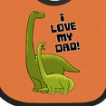 thumbnail image 4 of Inktastic I Love My Dad with Baby and Daddy Brontosauruses Boys or Girls Baby Bib, 4 of 4
