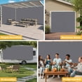 thumbnail image 6 of Grey Pure Color Garage Door Cover Banner 6 x 13 FT, Aesthetics Contemporary Luxury Garage Door Curtains Backdrop with Grommets for Indoor Outdoor Wall Party Porch Yard Decorations Background, 6 of 9