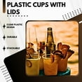 thumbnail image 5 of Green Direct Clear Plastic Cups with Lids - 24 oz Disposable Cups for Iced Coffee, Bubble Tea, Smoothies, Cold Drinks - Sturdy Cups with Tight Lids for On-the-Go Use, Parties, Pack of 50, 5 of 7