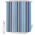 thumbnail image 2 of Blue Green Striped Waterproof Fabric Shower Curtain,Colorful Abstract Vertical Lines Art Waterproof Fabric Shower Curtain for Bathroom Curtains Bathtubs Shower Curtains with 12 Hooks Extra Long 72x96, 2 of 8