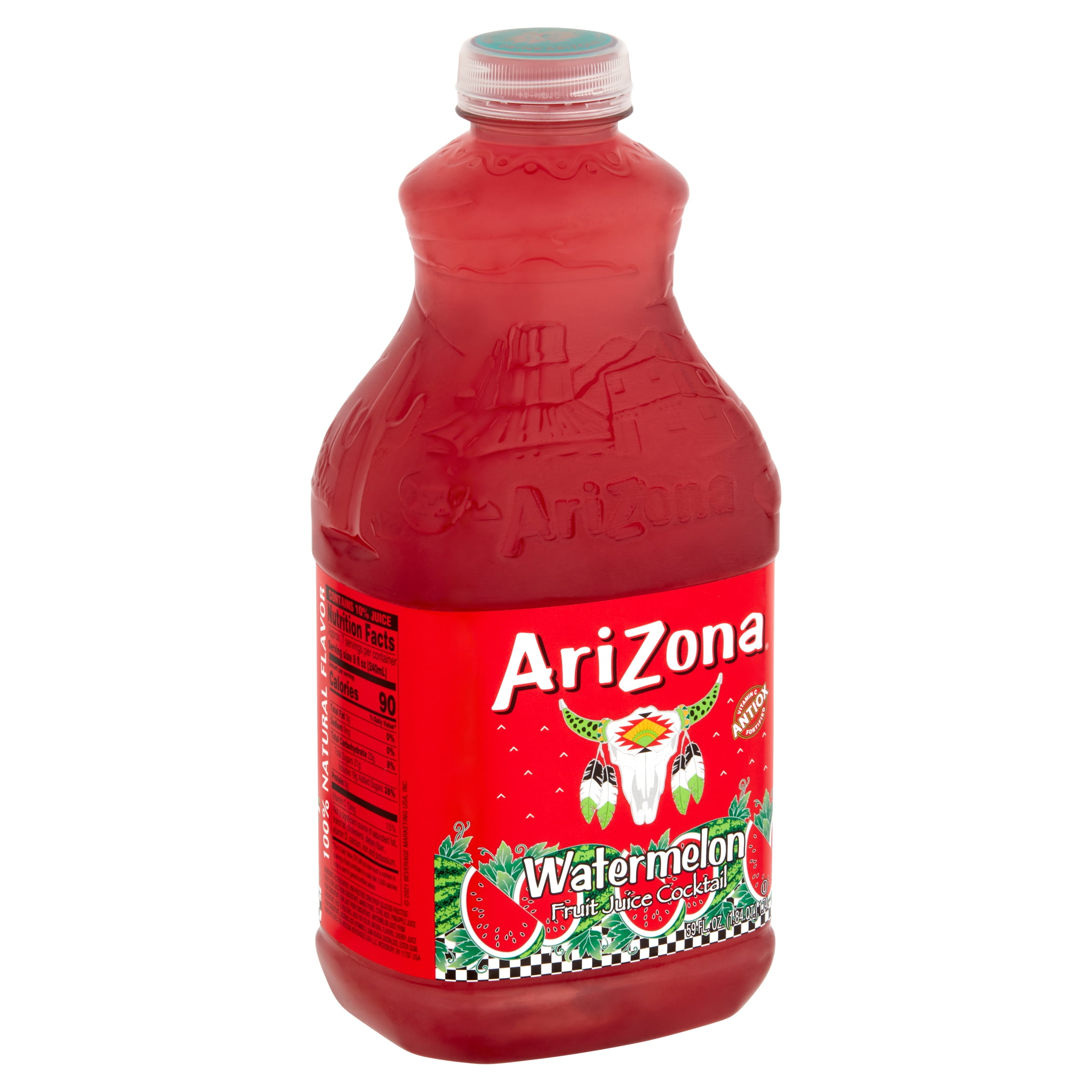 (4 pack) AriZona Watermelon Fruit Juice Cocktail, 59 fl oz