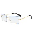 thumbnail image 3 of Gafas de sol cuadradas con borde cortado, gafas de sol a la moda, gafas de sol de moda para mujer, 3 of 6