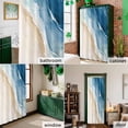 thumbnail image 6 of Shower Curtain, Watercolor Seaside Blue Brown Waves Waterproof Shower Curtain Set with Hooks for Bathroom Showers,Stalls and Bathtubs,60x72In Abstract Summer Beach, 6 of 9