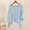 Sky Blue, variant on ZSQDM Women's Cardigan Women's Linen Cardigan 3/4 Sleeve Open Front Casual Loose Cover Up Lightweight Shrug Draped Ruffles Knit Cardigan Crop Cardigan for Women Womens Sweater Vest(S)