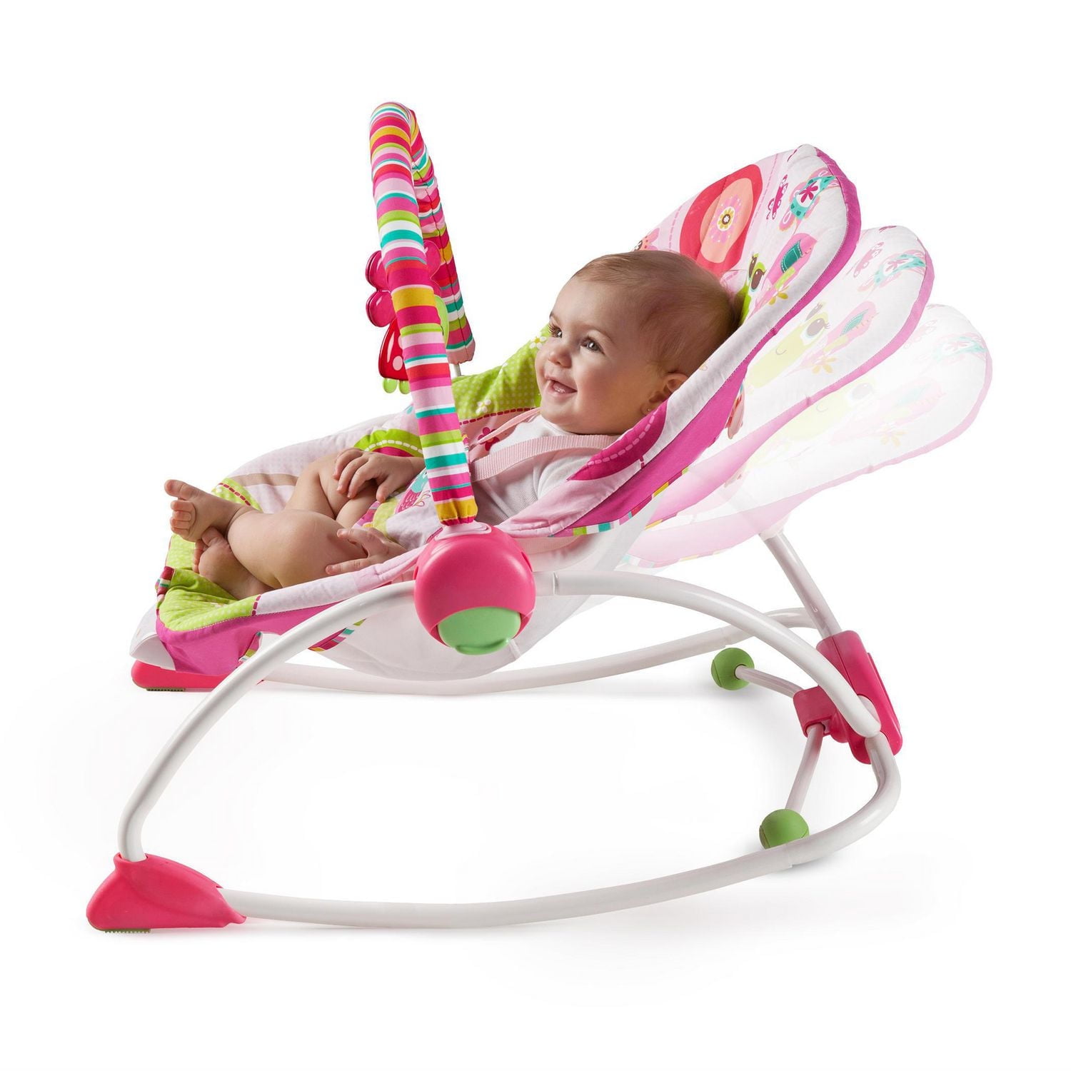 Bright Starts Raspberry Garden Rocker