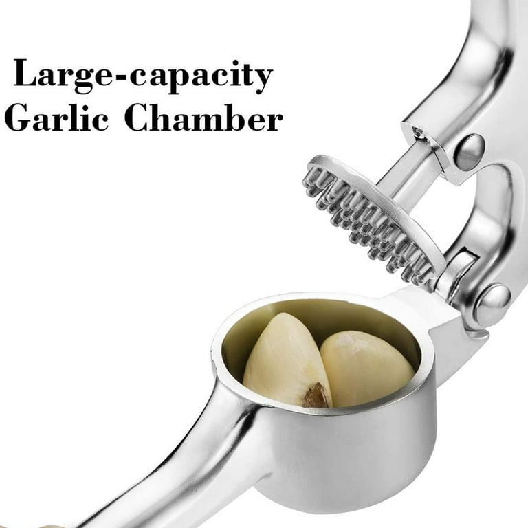 Kitchen Garlic Press with Soft, Easy to Squeeze Ergonomic Handle - Garlic  Mincer Tool with Sturdy Design Extracts More Garlic Paste - Easy to Clean