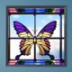 thumbnail image 1 of Cuadros Decorativos 5D bricolaje redondo completo taladro diamante pintura vidrieras mariposa decoración (ZQ191) Wdftyju embutido en tela, 1 of 9