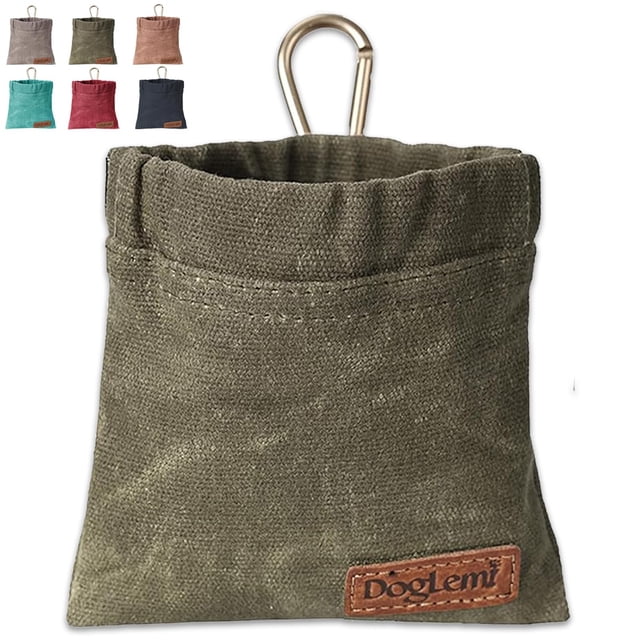Bolsa de golosinas para perros Duuclume, bolsa de entrenamiento para cachorros, manos libres, verde