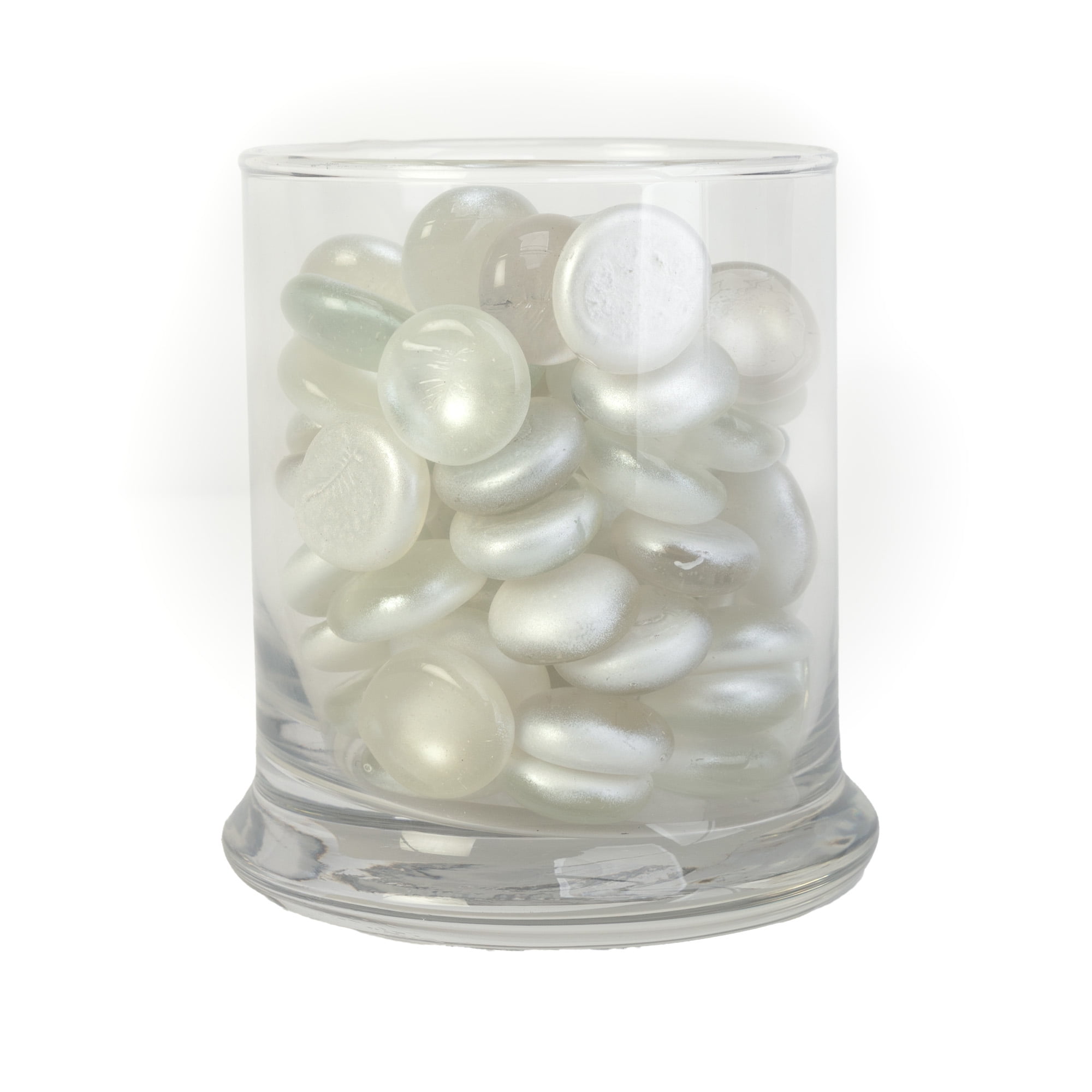 Pearl Matte Metal Glass Gems 48 oz. Jar
