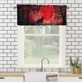 thumbnail image 3 of Wolf Valance Rod Pocket Window Curtain for Kitchen Full Moon Trees Wildlife Animal Howling Scenery Woodland Window Valance for Bedroom Bathroom Living Room Dining Room 54 by 18 in, 1 Panel, 3 of 6