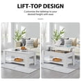 SMILE MART Modern 47.5" Wood Lift Top Coffee Table with Lower Shelf