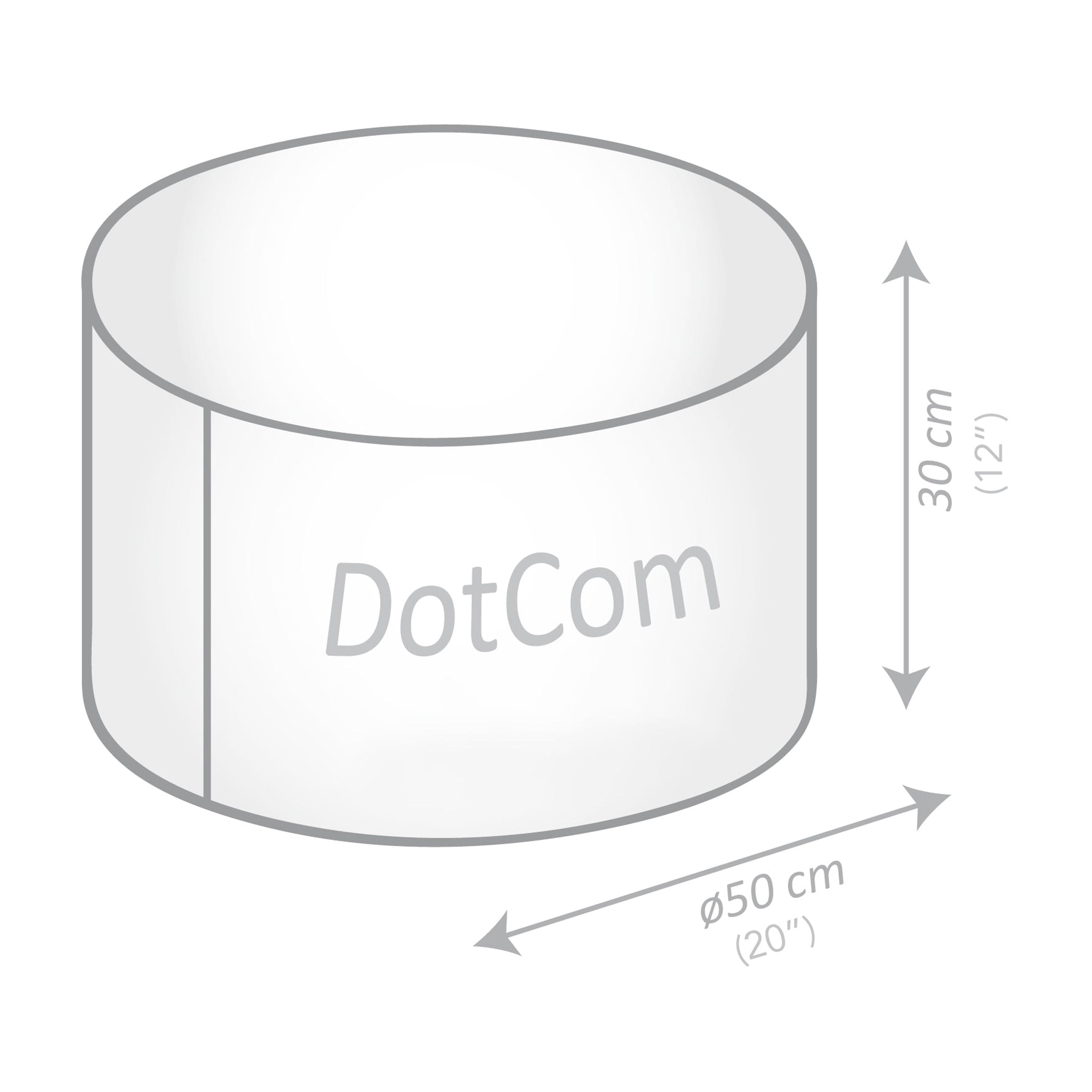 Gouchee Home Dotcom Brava Ottoman Pouf – Electric Blue Water-Repellent Round Bean Bag Footstool with Polystyrene Beads, Made in Canada, Stylish & Lightweight for Living Room or Bedroom