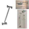 thumbnail image 2 of Adjustable Shower Extension Arm with Knobs Lower or Raise Any Rain or Handheld Showerhead Shower Head Extension Arm ,Easy to Install, 2 of 5